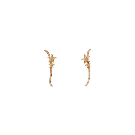 Boucles d'oreilles Isabelle Barrier en or rose et diamants naturels